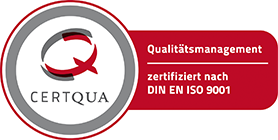 Logo: Certqua Qualitätsmanagement zertifiziert nach DIN EN ISO 9001